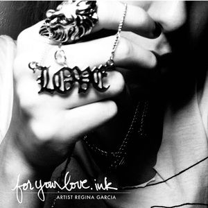 “LOVE” Old English Font Necklace